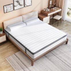 Elitspace Queen Mattresses, 10 Inch Queen Size Mattress, Medium Firm Feel Memory Foam & Individual Pocket Springs