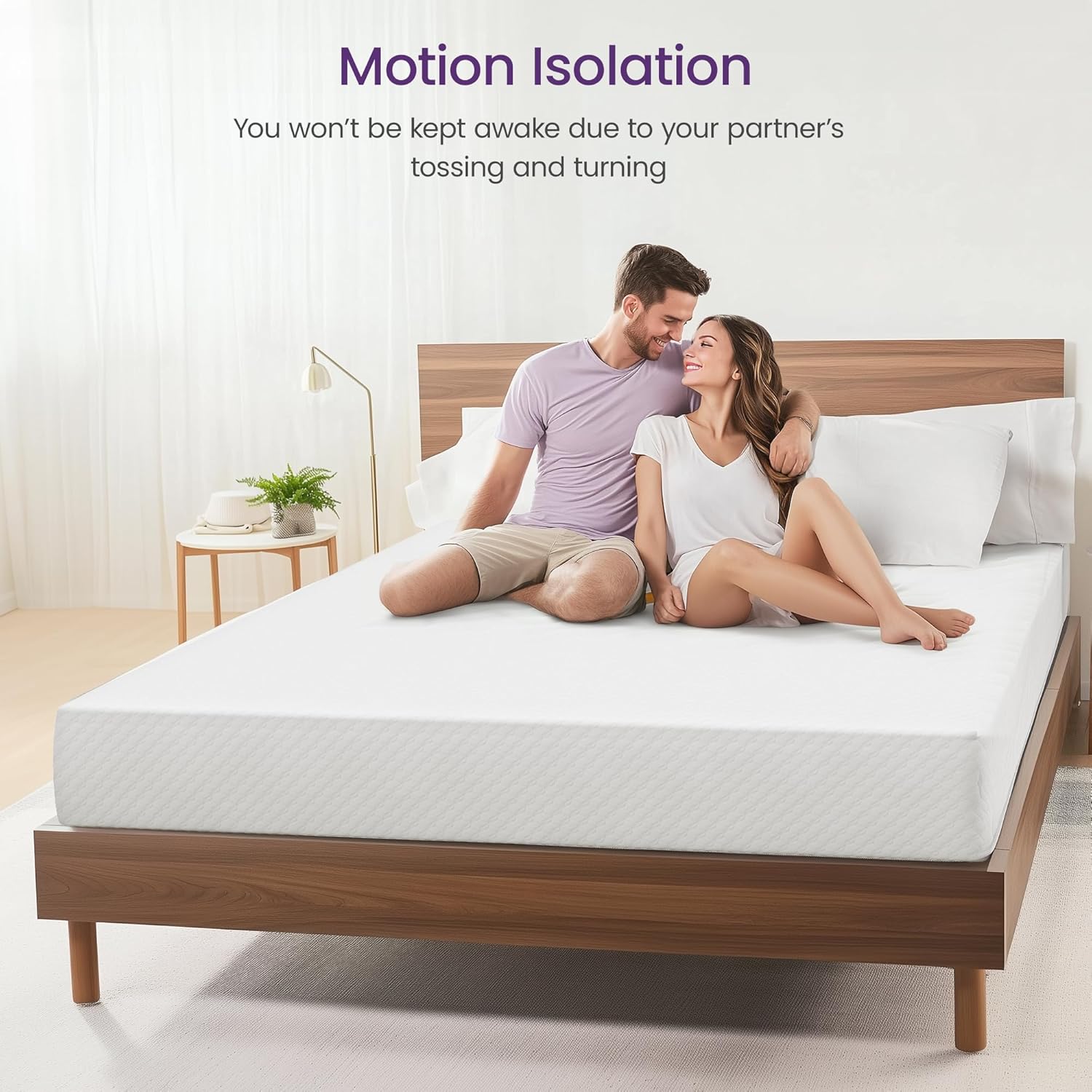 GAESTE 10 Inch Queen Cooling Gel Memory Foam Medium Firm Mattress Breathable Pressure Relief CertiPUR-US Certified Foam (Queen, 10 in)