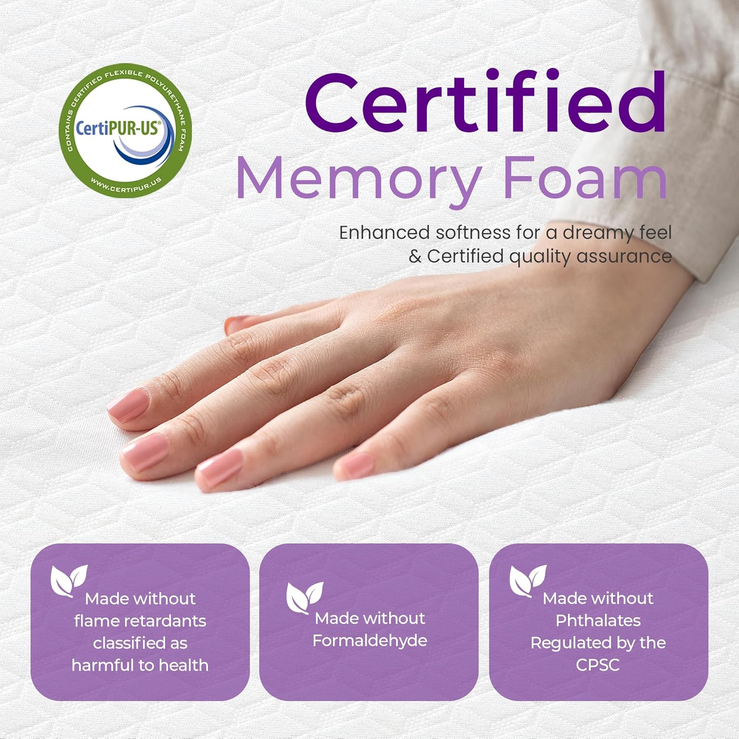 GAESTE 10 Inch Queen Cooling Gel Memory Foam Medium Firm Mattress Breathable Pressure Relief CertiPUR-US Certified Foam (Queen, 10 in)