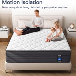 SIMARTH Mattress Memory Foam Hybrid Mattress with Motion Isolation and Pressure Relief, Strong Edge Support (10 Inch, Queen)