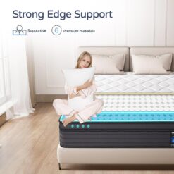 SIMARTH Mattress Memory Foam Hybrid Mattress with Motion Isolation and Pressure Relief, Strong Edge Support (10 Inch, Queen)