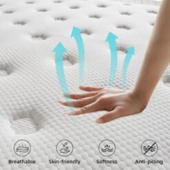 Sofree Bedding Queen Size 10 Inch Memory Foam Hybrid Mattress, Pocket Spring in a Box for Motion Isolation