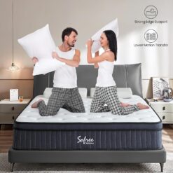 Sofree Bedding Queen Size 10 Inch Memory Foam Hybrid Mattress, Pocket Spring in a Box for Motion Isolation