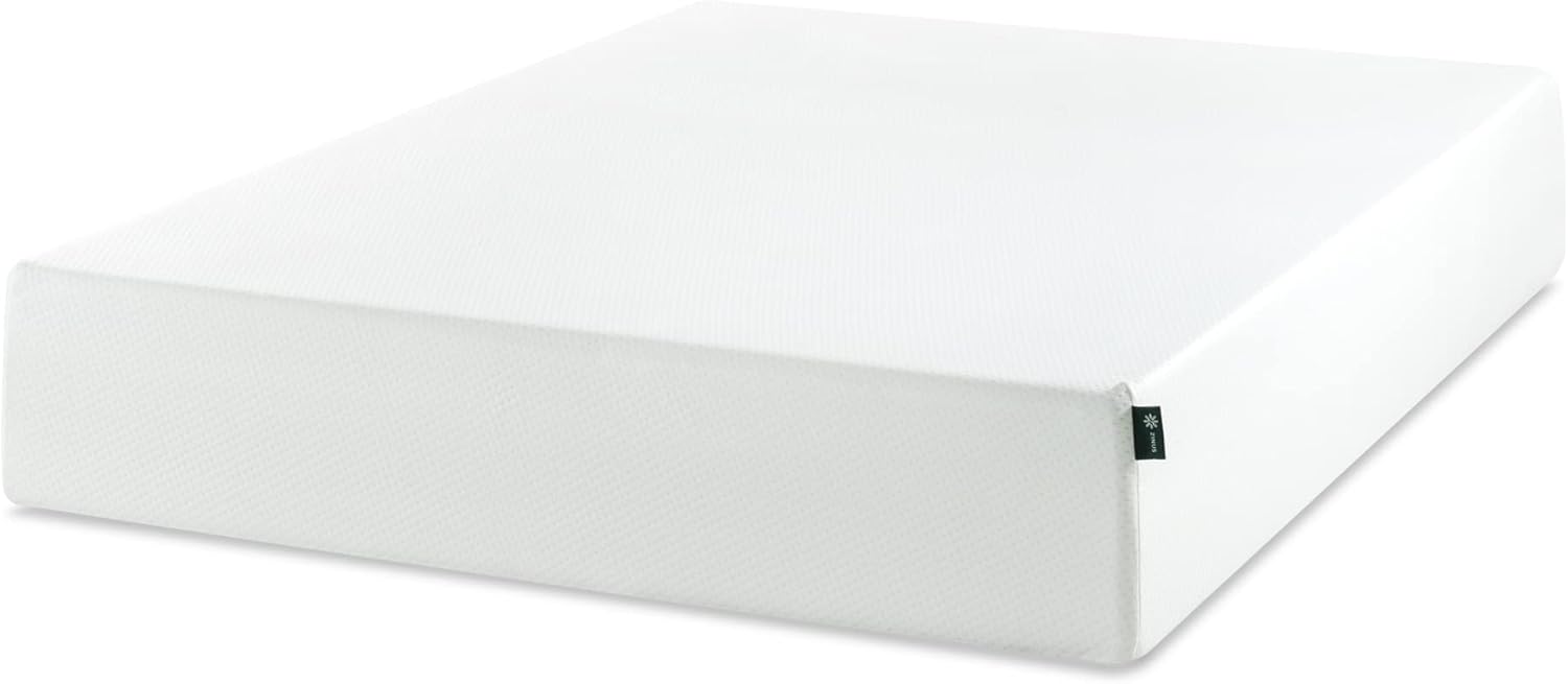 ZINUS 12 Inch Green Tea Memory Foam Mattress, Full, Fiberglass free, Medium Firm Feel, Zoned Pressure Relief