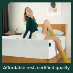 ZINUS 12 Inch Green Tea Memory Foam Mattress, Full, Fiberglass free, Medium Firm Feel, Zoned Pressure Relief