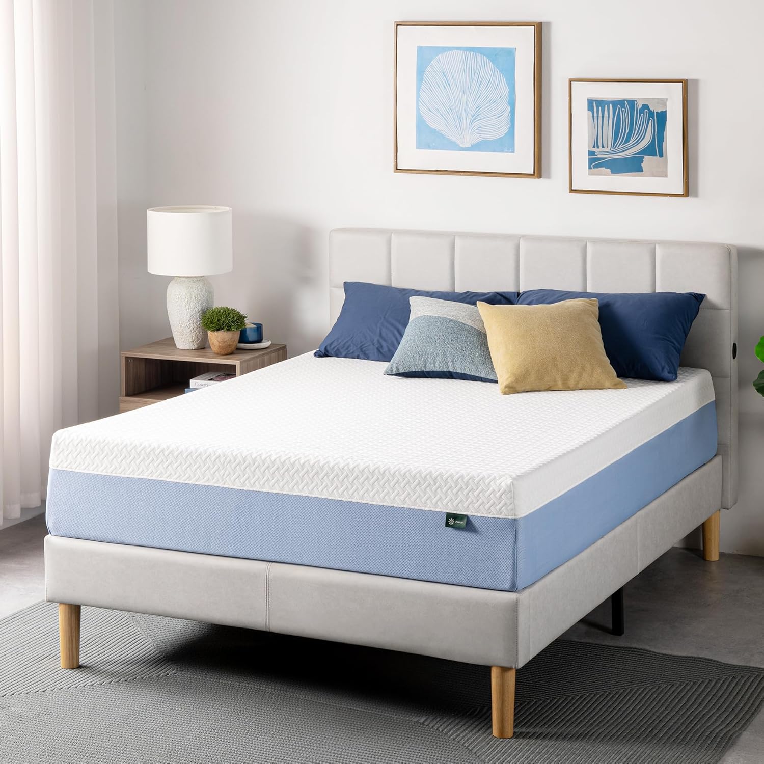 ZINUS 12 Inch Cooling Essential Memory Foam Mattress, Queen, Fiberglass Free, Medium Feel, Cooling Airflow Memory Foam