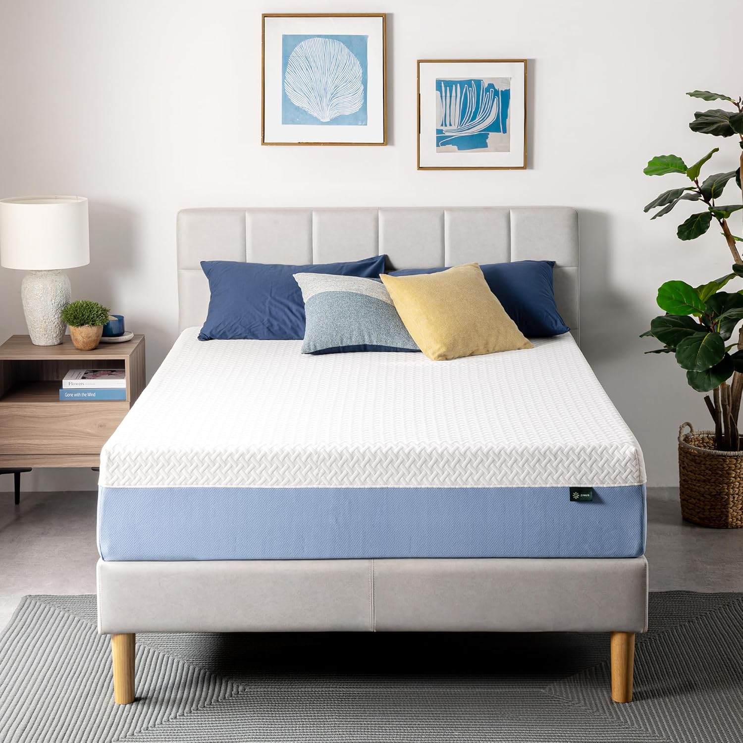 ZINUS 12 Inch Cooling Essential Memory Foam Mattress, Full, Fiberglass Free, Medium Feel, Cooling Airflow Memory Foam