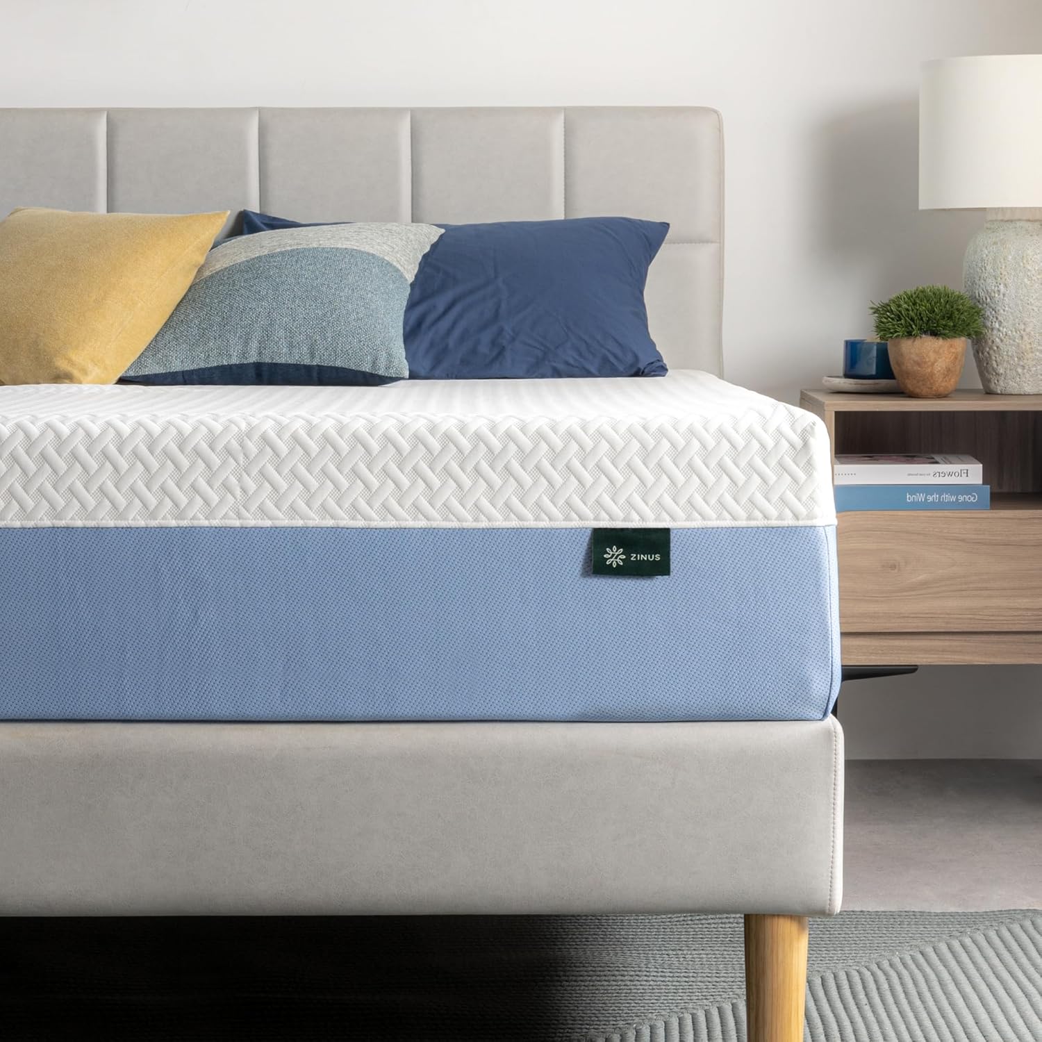 ZINUS 12 Inch Cooling Essential Memory Foam Mattress, Full, Fiberglass Free, Medium Feel, Cooling Airflow Memory Foam