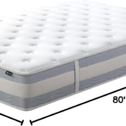 ZINUS 12 Inch Cooling Comfort Support Hybrid Mattress, Queen, Fiberglass Free, Medium Plush, Cooling Motion Isolation,