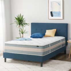 ZINUS 12 Inch Cooling Comfort Support Hybrid Mattress, Queen, Fiberglass Free, Medium Plush, Cooling Motion Isolation,