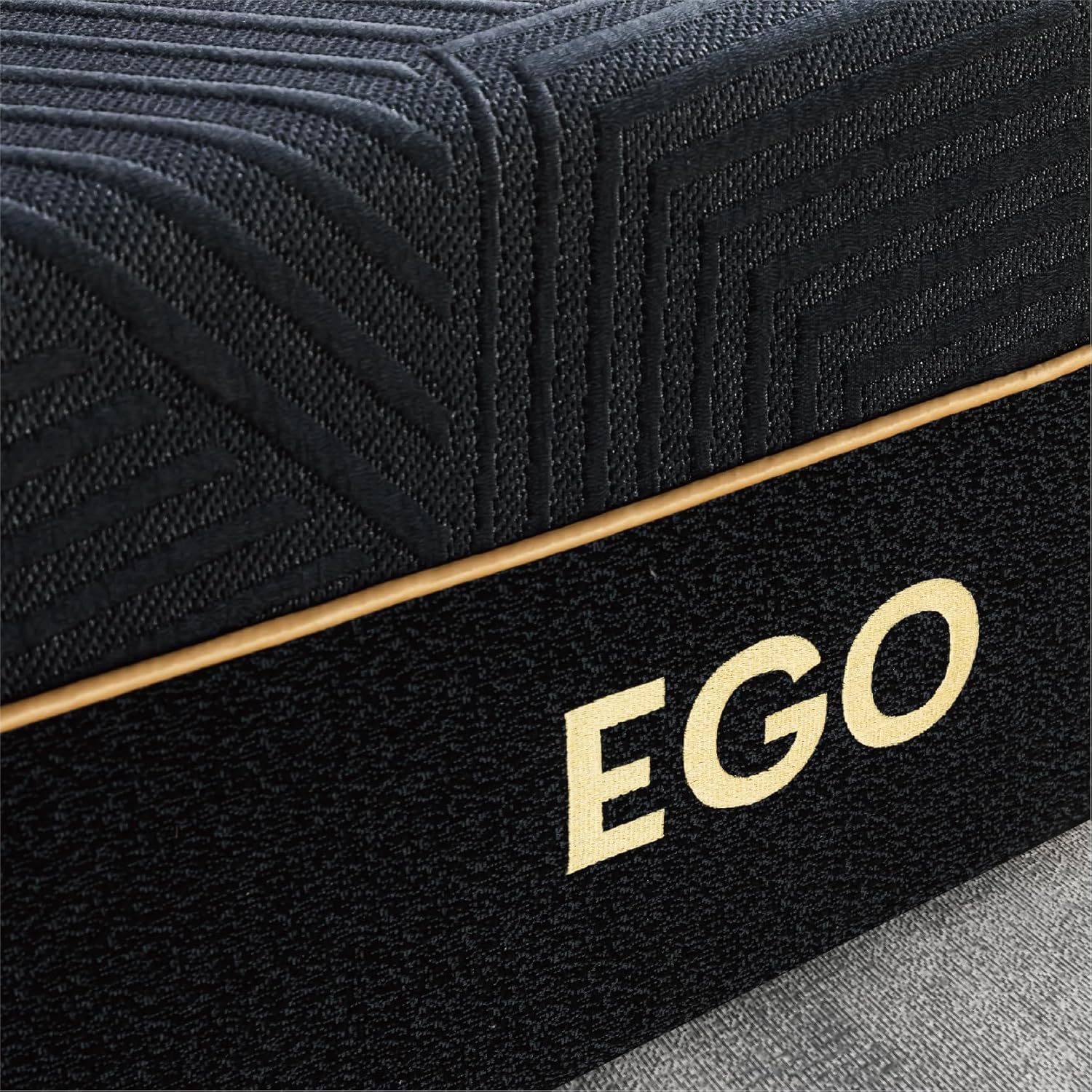 EGOHOME 14 Inch King Size Memory Foam Mattress for Back Pain, Cooling Copper Gel Bed in a Box, 76x80x14 Black