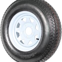 eCustomrim 2-Pack Trailer Tire Rim ST205/75D14 14 in. Load Range C 5 Lug White Spoke Wheel - 2 Year Warranty w/Free Roadside