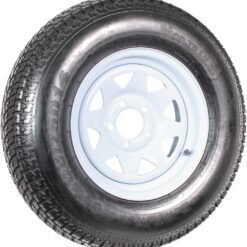 eCustomrim 2-Pack Trailer Tire Rim ST205/75D14 14 in. Load Range C 5 Lug White Spoke Wheel - 2 Year Warranty w/Free Roadside