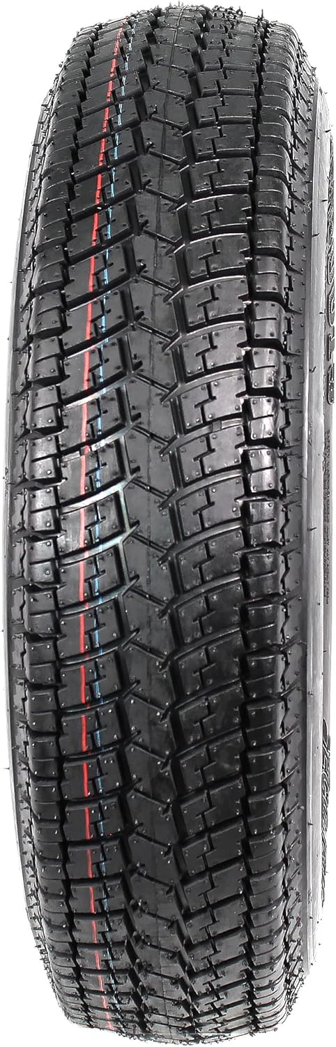 eCustomrim 2-Pack Trailer Tires Rims ST175/80D13 B78-13 Load Range C 5 Lug 13" White Spoke Wheel - 2 Year Warranty w/Free Roadside