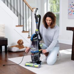 BISSELL - Pet Hair Eraser Turbo Rewind Upright Vacuum - Cobalt Blue and Electric Green