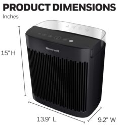 Honeywell - InSight HEPA Air Purifier, Medium-Large Rooms (190 sq.ft) - Black