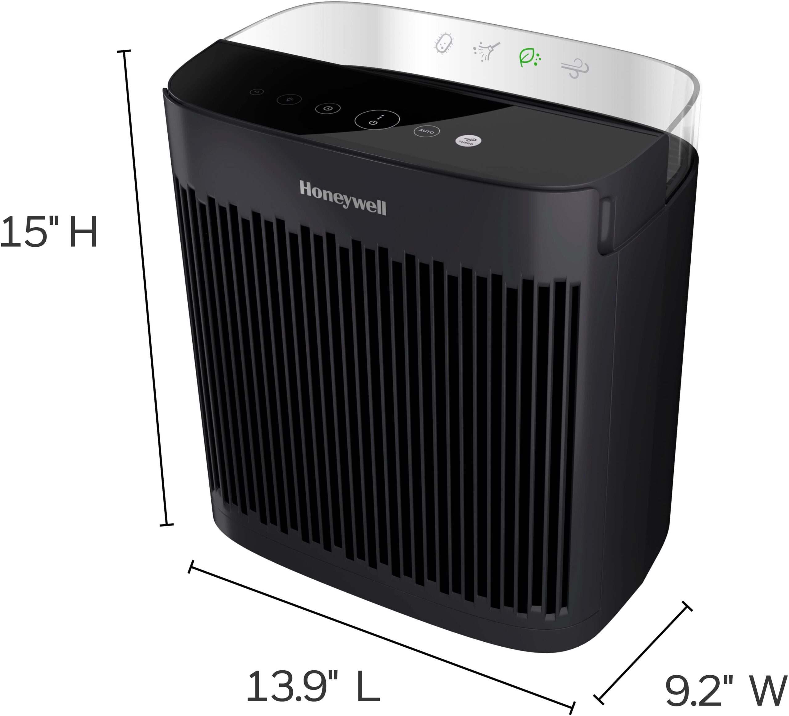 Honeywell - InSight HEPA Air Purifier, Medium-Large Rooms (190 sq.ft) - Black