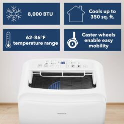 Insignia - 350 Sq. Ft. Portable Air Conditioner - White