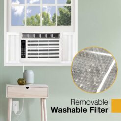 Whirlpool - 350 Sq. Ft. 8,000 BTU Window Air Conditioner - White
