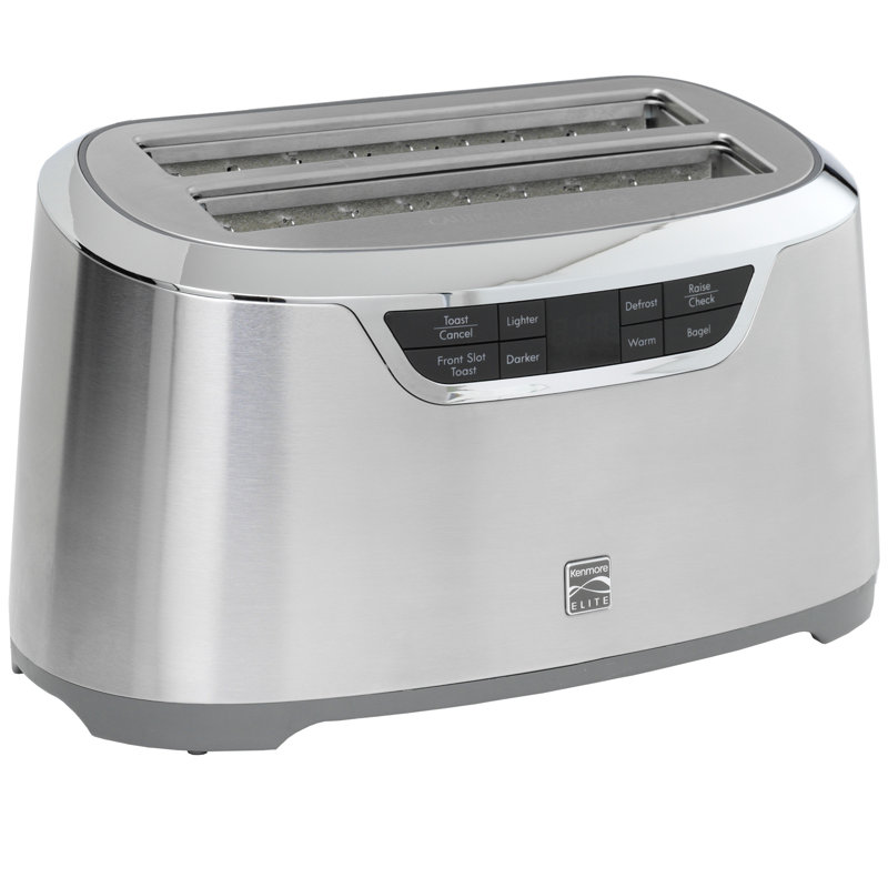 Kenmore Elite 4 Slice Toaster, Auto-Lift Long Slot, Stainless Steel