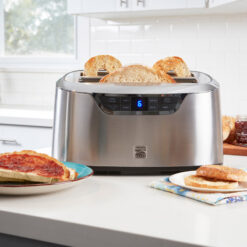 Kenmore Elite 4 Slice Toaster, Auto-Lift Long Slot, Stainless Steel