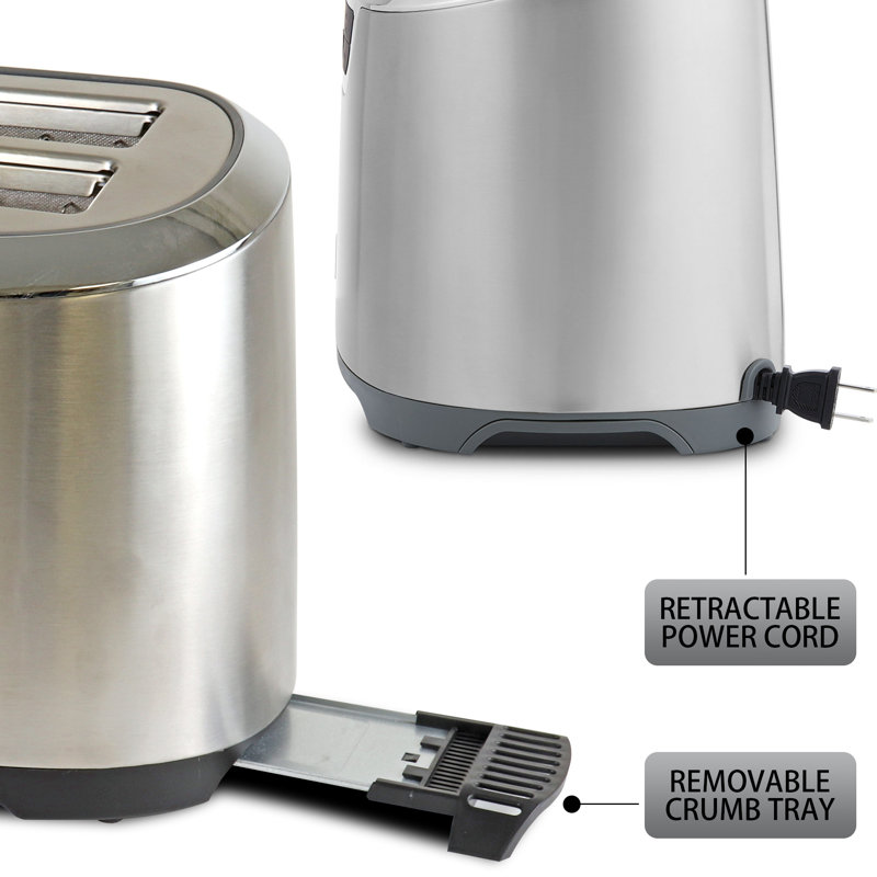 Kenmore Elite 4 Slice Toaster, Auto-Lift Long Slot, Stainless Steel