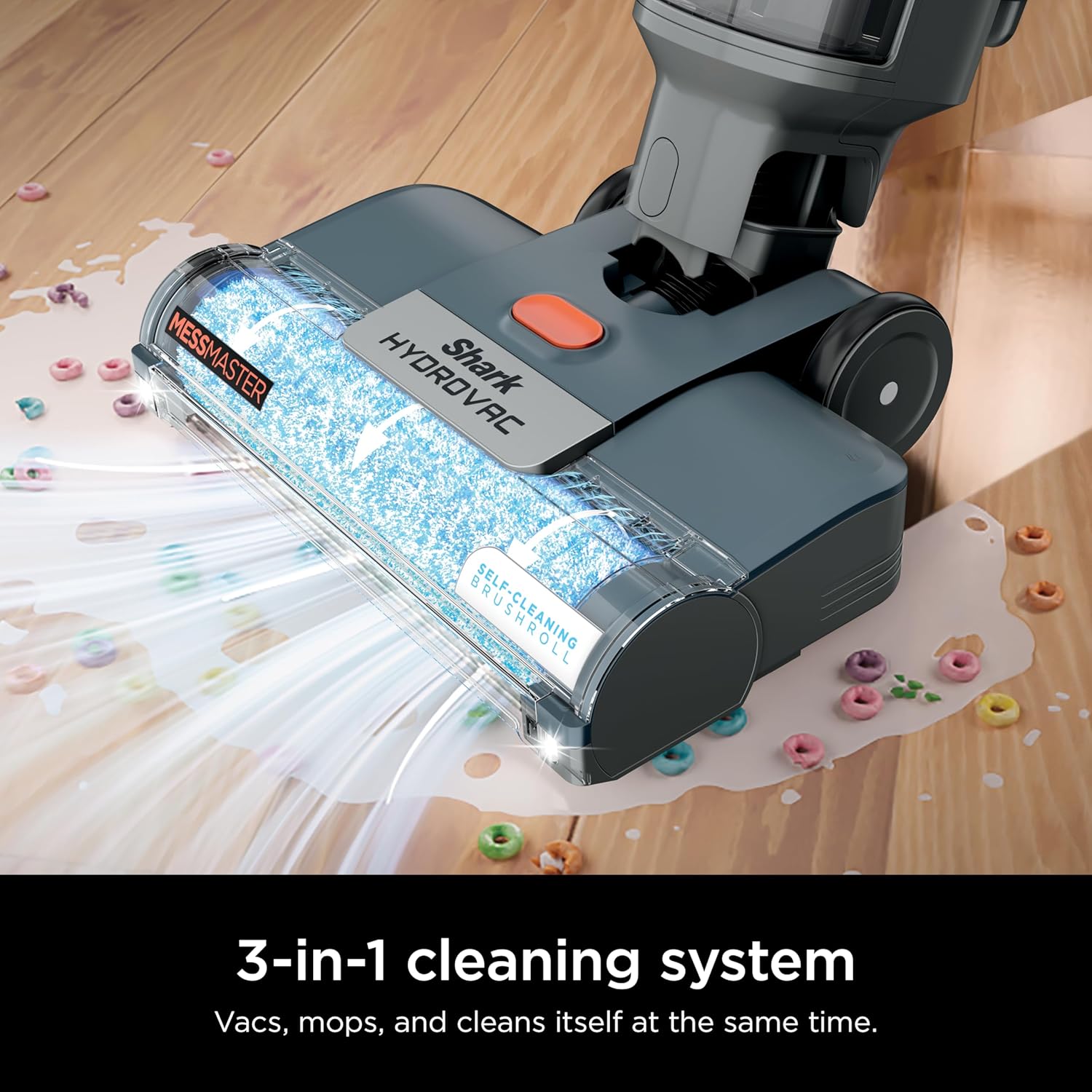 Shark HydroVac MessMaster Wet Dry Corded Vacuum Cleaner, 3-in-1 Multi-Surface Vacuum Mop & Self-Cleaning System, Navy, WD161