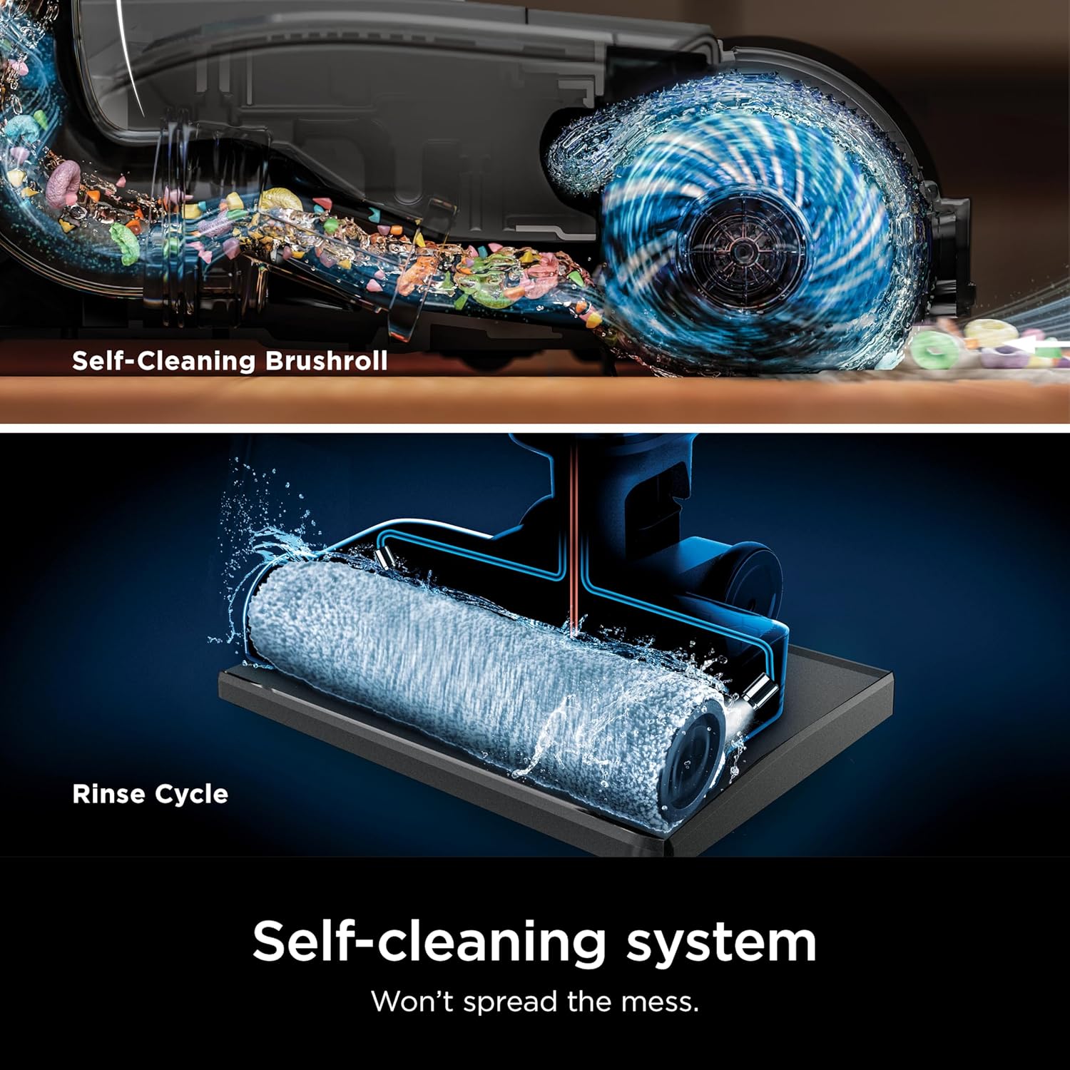 Shark HydroVac MessMaster Wet Dry Corded Vacuum Cleaner, 3-in-1 Multi-Surface Vacuum Mop & Self-Cleaning System, Navy, WD161