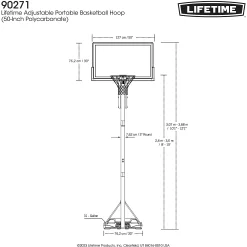 Lifetime 50 in Portable Basketball Hoop