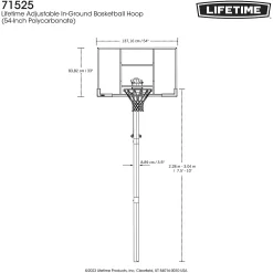 Lifetime 54 in Inground Basketball Hoop
