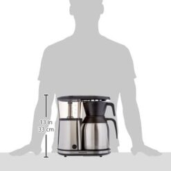 Bonavita 8 Cup Coffee Maker, One-Touch Pour Over Brewing with Thermal Carafe, SCA Certified, Stainless Steel (BV1900TS)