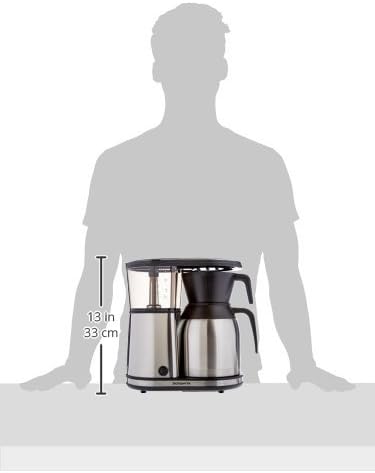 Bonavita 8 Cup Coffee Maker, One-Touch Pour Over Brewing with Thermal Carafe, SCA Certified, Stainless Steel (BV1900TS)