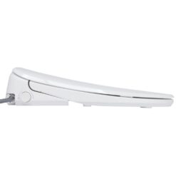 ALPHA BIDET UX Pearl Bidet Toilet Seat in Elongated White, Ultra Low Profile, Endless Warm Water, Arced Stainless Steel Nozzle
