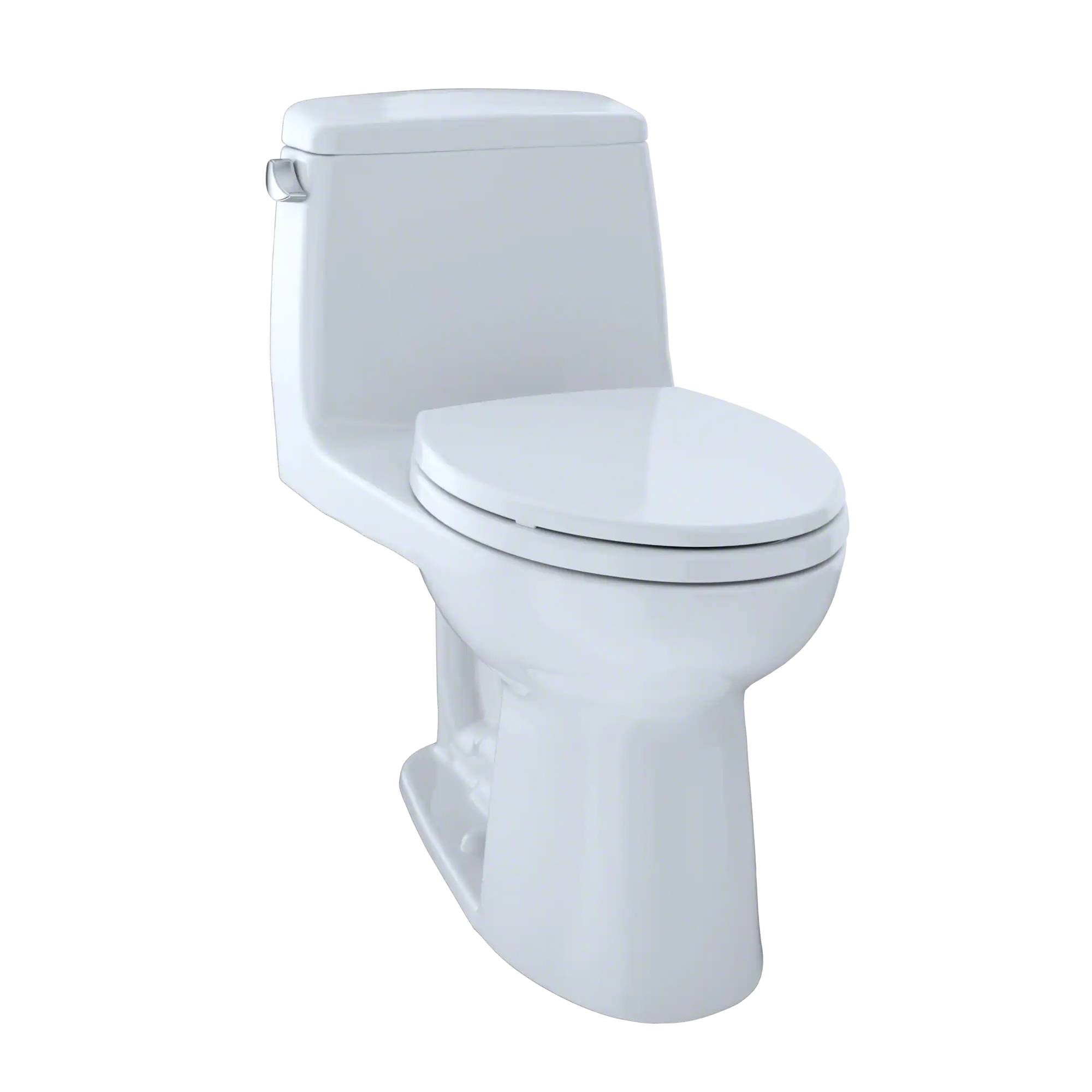 TOTO Eco Ultramax Cotton White Elongated Chair height Soft Close 1-piece Toilet 12-in Rough-In WaterSense 1.28 GPF
