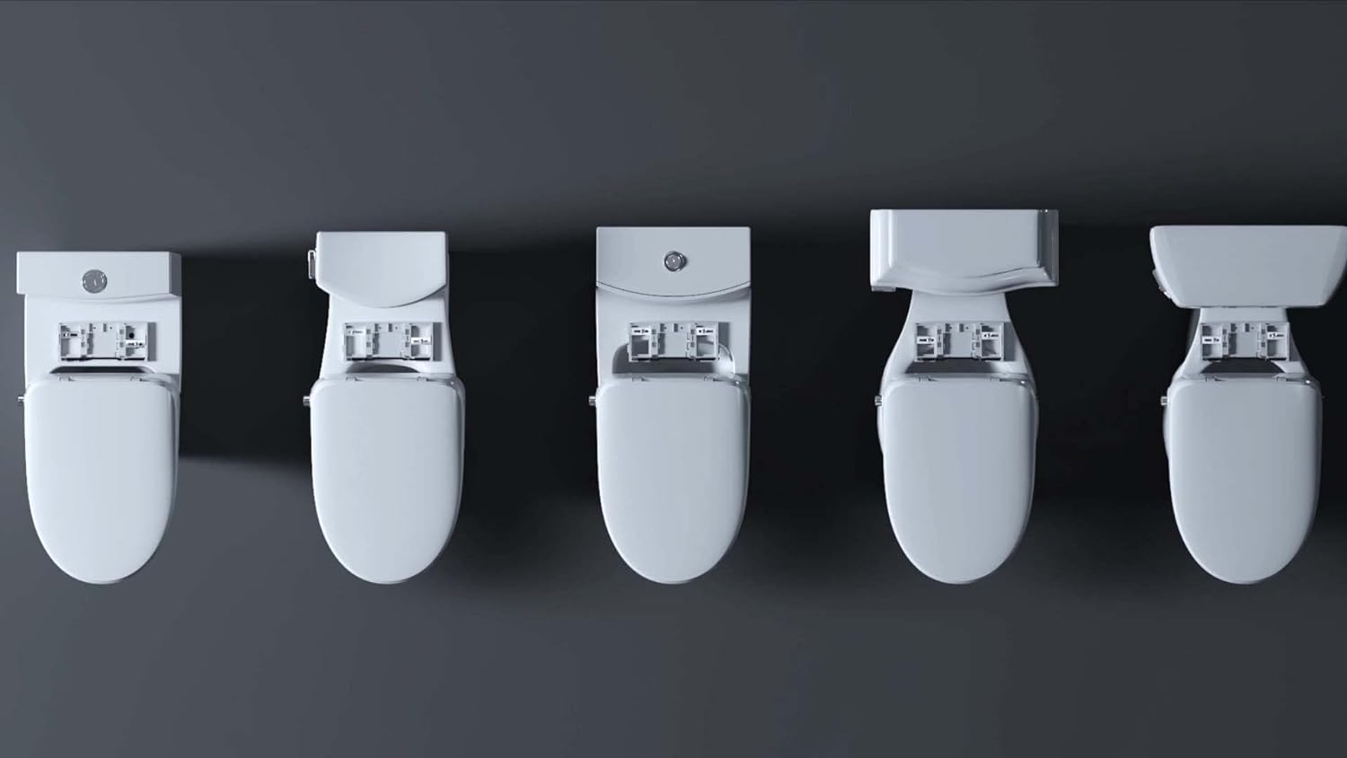 ALPHA BIDET UX Pearl Bidet Toilet Seat in Elongated White, Ultra Low Profile, Endless Warm Water, Arced Stainless Steel Nozzle