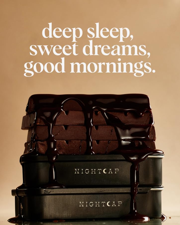 Alice Mushrooms Nightcap, Mushroom Chocolates, Supports Deep Sleep, Calm Mind, and Stress Relief - Magnesium, Zinc