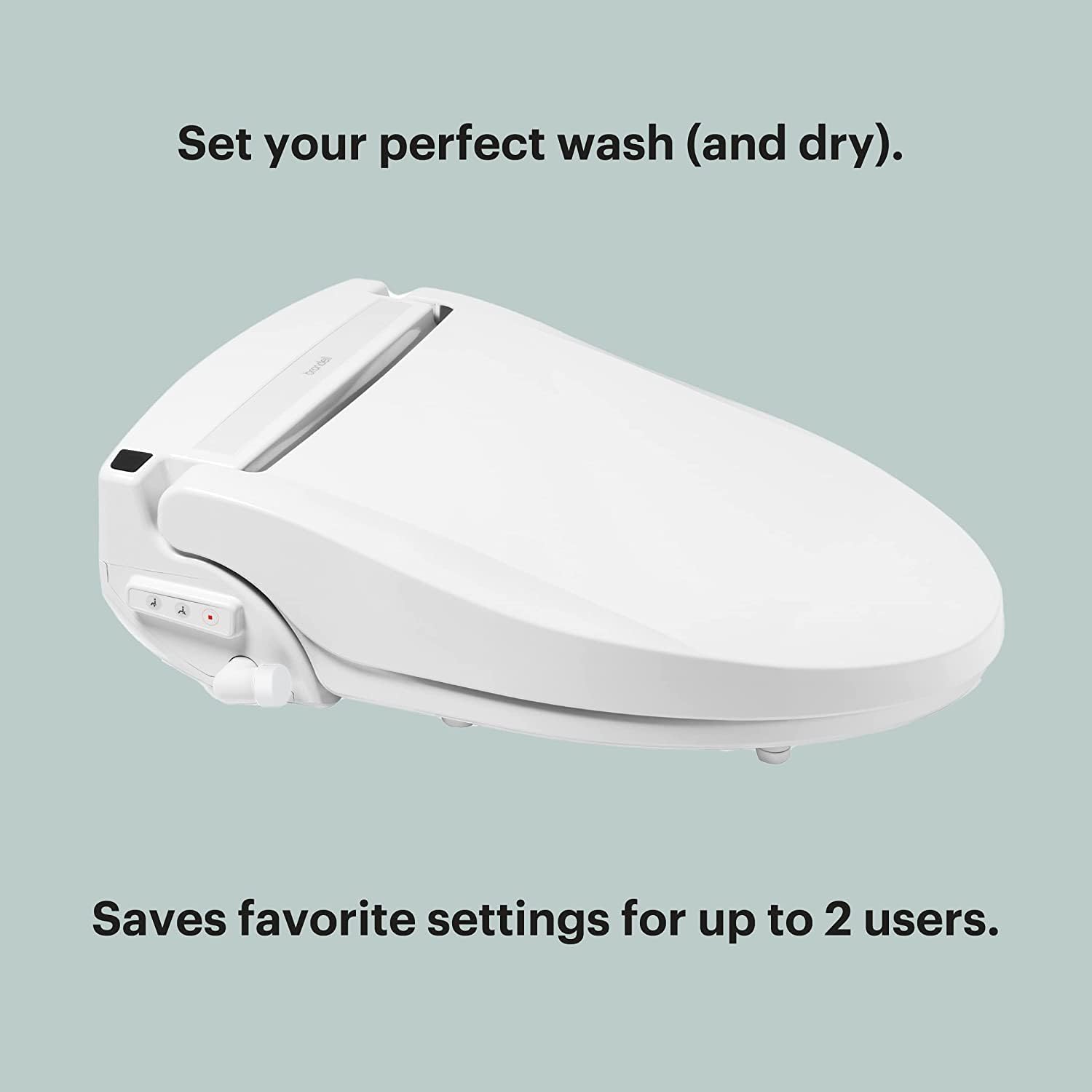 Brondell LE99 Bidet Toilet Seat, Fits Elongated Toilets, Electric Bidet with Remote, Warm Air Dryer, Strong Wash Mode