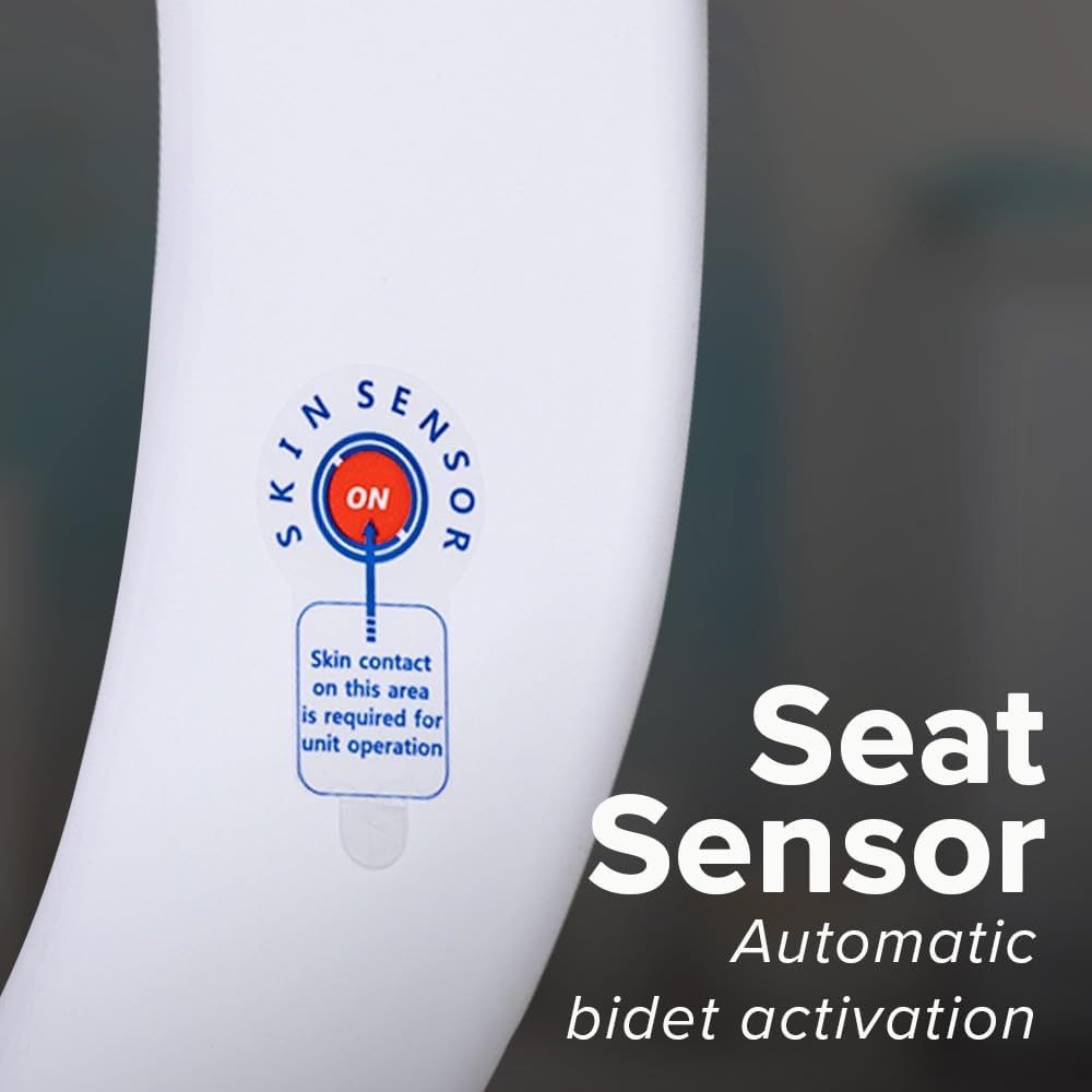 SmartBidet SB-1000WE Electric Bidet Toilet Seat with Heated Seating, Warm Air Dryer, Temperature Control Wash