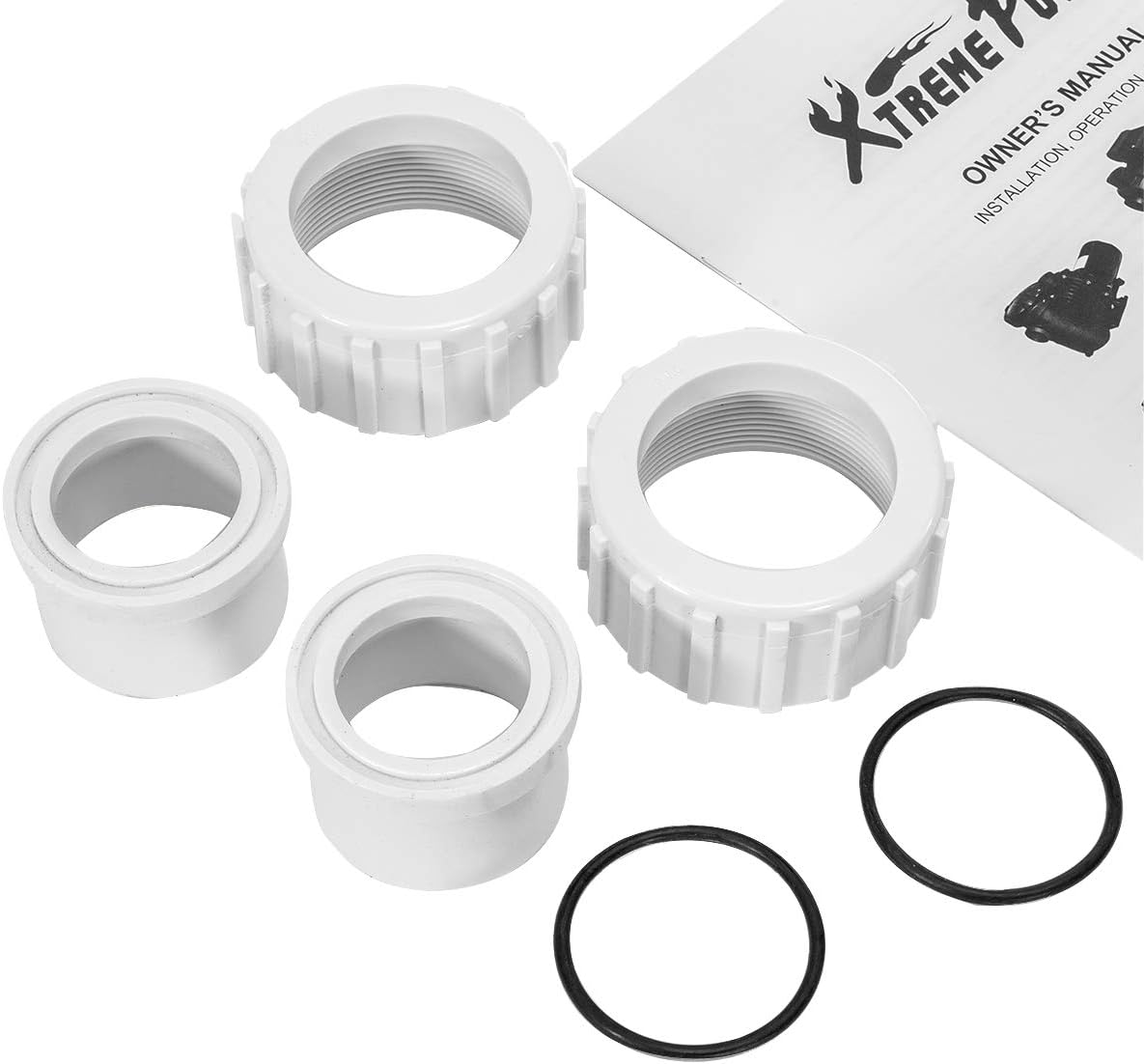 XtremepowerUS 1.5HP Variable 2-Speed Swimming Pool Pump High Flow Above-Ground Swimming Pump Strainer w/ Slip on Fitting