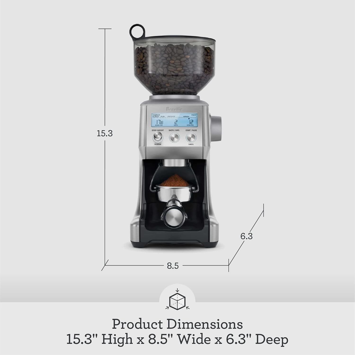 Breville Smart Grinder Pro BCG820DBL, Damson Blue