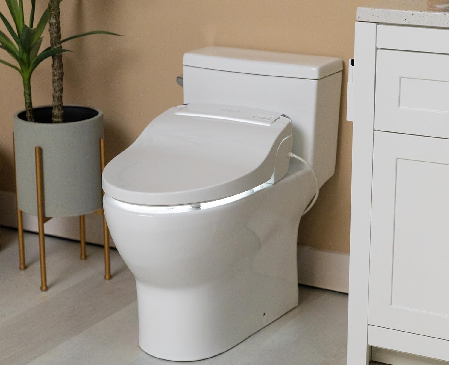 ALPHA BIDET JX2 Elongated Bidet Toilet Seat, White, Endless Warm Water