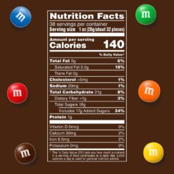 M&M'S Milk Chocolate Candy, Chocolate Candy Bulk, Party Size 38 oz Bag, Pack of 2