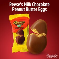 SWEETSIDE CANDY CO. Easter Chocolate Eggs, 4LB Reeses Eggs Bulk Pack, Each Egg 0.60oz
