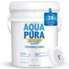 Aqua Pura Chlorine Tablets for Swimming Pool,3" Pool Supplies, Individually Wrapped Stabilized Chlorine Tablets, Long-Lasting, 25 LB
