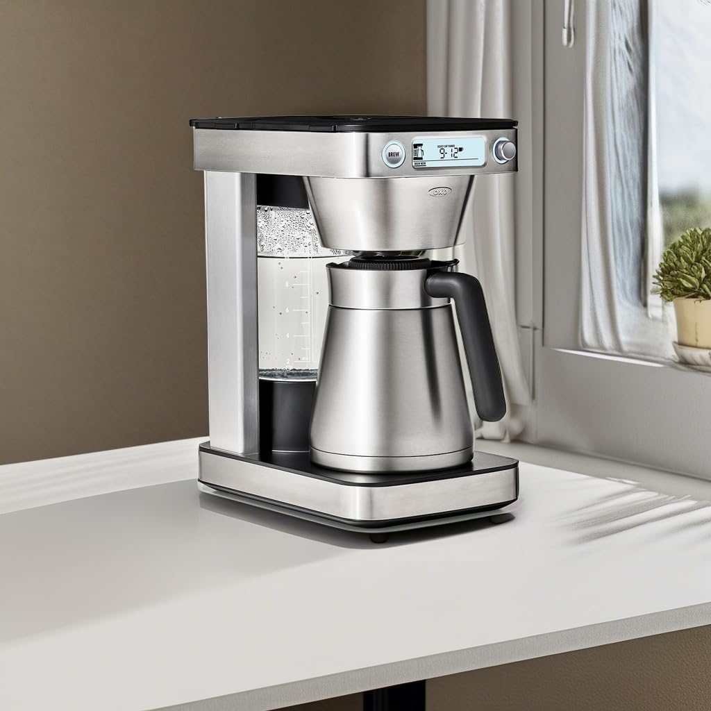 OXO Brew 12-Cup Coffee Maker With Podless Single-Serve Function,Silver