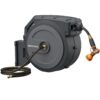 Giraffe Tools AW40 Retractable Hose Reel 5/8" x 90 ft Wall Mounted Garden Hose Reel Heavy Duty, Automatic Rewind, 90 ft, Dark Grey