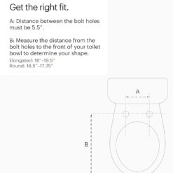 Brondell SE400-RW Swash SE400 Electric Bidet Toilet Heated Seat, Oscillating Stainless Steel Nozzle, Warm Air Dryer, Round