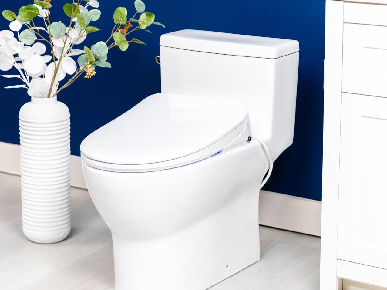 ALPHA BIDET iX Pure Bidet Toilet Seat in Elongated White | Ultra Low Profile | Endless Warm Water, Dryer