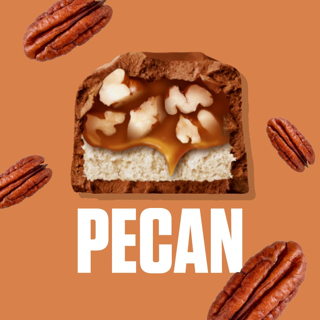 SNICKERS Pecan Milk Chocolate Candy Bar - Full Size Chocolate Candy Bars, Bulk Box Individually Wrapped, 24-Pack