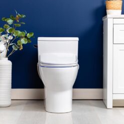 ALPHA BIDET iX Pure Bidet Toilet Seat in Elongated White | Ultra Low Profile | Endless Warm Water, Dryer